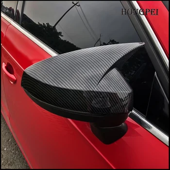 Bil Styling Døren sidefløj bakspejlet dækkappe Dekoration Trim Shell for Audi A3 S3 8V RS3 2013 2016 2017 2018