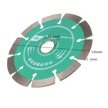 1stk 125mm Metal Legering Diamond savklinge Hjul svinghjul for Beton, Marmor, Murværk, Fliser Tykkelse 2mm Engineering Skæring