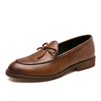 Mænd Casual Læder Sko Classic Fashion Elegantes Loafers College Stil Sko Kørsel Sko Daglige Business Loafers Plus Size 47