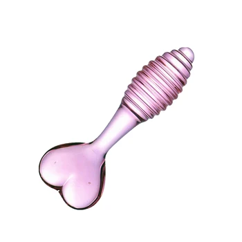 Fallos Vaginal Stimulation Pyrex Glas Dildo Butt Plug Anal Plug Kærlighed Hjerte Krystal Glas Dildo Til Kvinder Gay Sex Legetøj