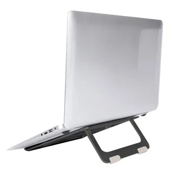 Falsning Aluminium bærbar Laptop Anti-slip Cooling Pad Stand Holder Ergonomi Vinkel til MacBook 10-17 tommer