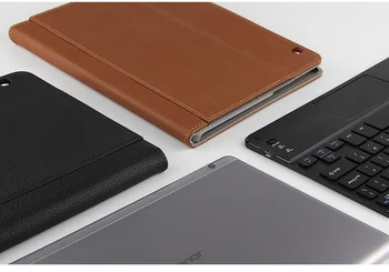 For Huawei MediaPad T3 10 AGS-L09/L03 9.6 tommer Tablet Magnetisk Aftagelig ABS Bluetooth-Tastatur Læder Cover +Gaver