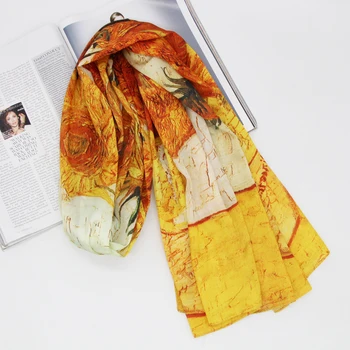 Nye designer digital udskrivning blomster fashion kvinder silke polyester tørklæde lang sjaler stoles foulard bandana kvinder wrapsLL190202A