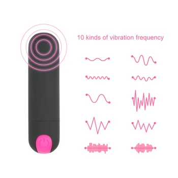 IKOKY 10 Speed Mini Bullet Vibrator USB-Genopladeligt G-spot Massager Kraftfulde Finger Design-Stærke Vibrationer Sex Legetøj til Kvinder
