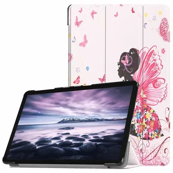 Barn Malet Slank PU Læder taske Til Samsung Tab 10.5 2018 SM-T590 T595 T597 Tablet cover til Samsung Tab 10.5 case + pen