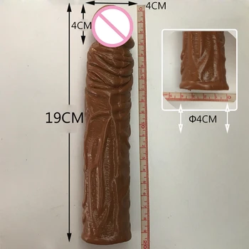 19CM Silikone Penis Hylster Realistisk Penis Extender Genanvendelige Kondom Udvidelse Sex Legetøj til Mænd Pik Lupe Kondom Jakke Forsinkelse