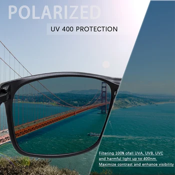 JULI Pladsen Overdimensionerede Polariserede Solbriller for Store Hoveder Mænd Retro Vintage solbriller med UV-Beskyttelse Fiskeri-Brillerne 8105
