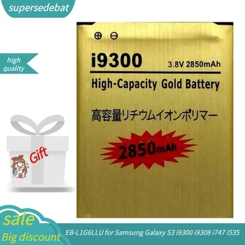 Supersedebat EB-L1G6LLU Akkumulator-Batteri til Samsung Galaxy S3 I9300 I9308 I747 I535 L710 T999 Batería Telefones Celulares