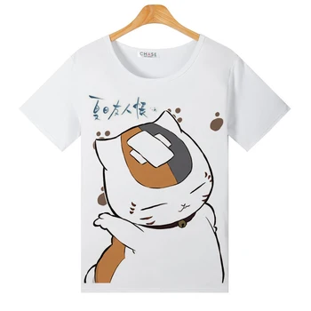 Unisex Animationsfilm Cos Natsume Yuujinchou T-Shirt Tee Madara Natsume Takashi Kortærmet T-Shirt Tee T-Shirt