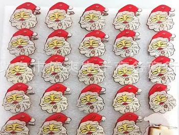 Ny stil 10stk/masse Christmas Santa Claus, sne mand, blinkende LED broche julefrokost Gave Dekoration Broches LED Parti til Fordel