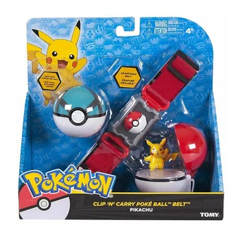TAKARA TOMY Pokemon legetøj Pokeball Med Bælte Action Figur Model Legetøj Udtrækkelig Bælte Gaver til Børn Legetøj i kassen