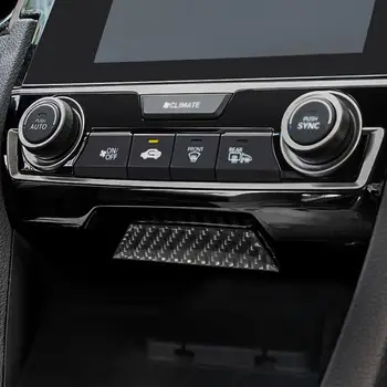 Senzeal Carbon Fiber Konsol opbevaringsboks 3D Sticker Dækker Trim for Honda 10-Gen Civic 2016 2017 2018 2019 2020