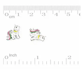 8MM Unicorn Slide Charms 50STK/masse DIY Tilbehør Passer Til 8mm Læder Armbånd Armbånd, Nøgleringe Mode Jewelrys