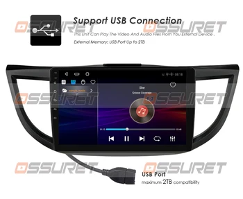 2G+32G 2Din Android10 Bil Radio Multimedie-Afspiller til Honda CRV 2012-Navigation Auto FM-SD Video, Stereoanlæg med WIFI, Bluetooth