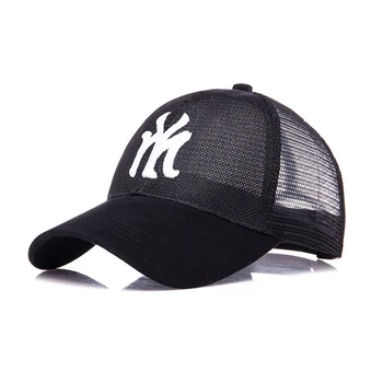 Mode Hip Hop New York Fuld mesh åndbar mesh cap Broderet Baseball Cap Snapback Sommeren Far Hat Unisex Offentlig Strand hat
