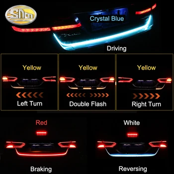 Bil tilbehør LED Strip Belysning Bageste Bagagerummet Hale Lys Dynamisk Streamer Bremse blinklyset Omvendt Advarsel Lys Signal Lampe
