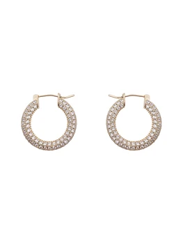 Nyt design, mode smykker udsøgt kobber indlagt zircon små øreringe simple temperament geometriske kvindelige dagligt øreringe