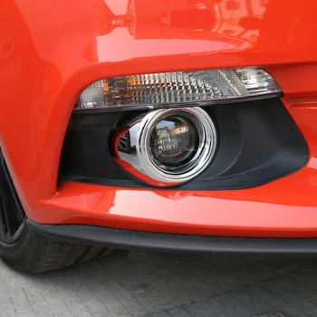 SHINEKA kulfiber Bil Tågeforlygte Ramme Lys Dækning Trim Ring Mærkat Dekoration til Ford Mustang+