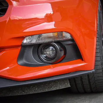 SHINEKA kulfiber Bil Tågeforlygte Ramme Lys Dækning Trim Ring Mærkat Dekoration til Ford Mustang+