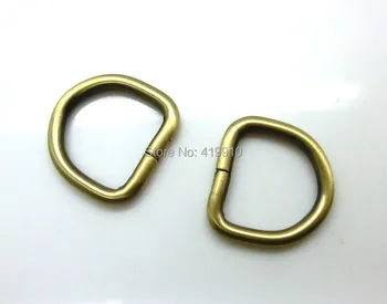 Gratis levering-20Pcs Antik Bronze Usvejset Læder Taske Metal Håndværk DIY D-Ring 27mmx26mm(Inde :20x19mm ) Connect Buckle J1284
