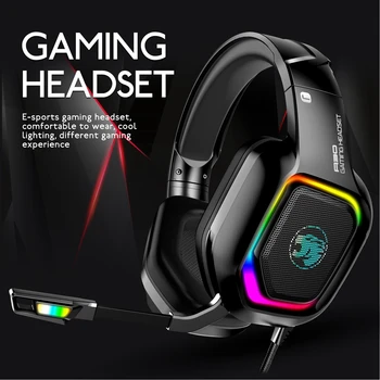 Wired Gaming Hovedtelefoner Dybe B Stereo Gamer Headset med Mic for PS4 Nye Bærbare PC Gamer