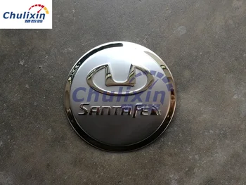 Rustfrit stål brændstof tank cap pynt pailletter til 06-13 Huatai Hyundai Santa Fe C9 bil tilbehør