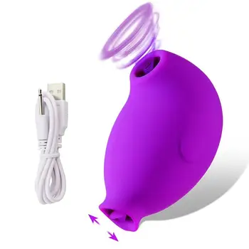 Sugende Tunge Vibrator G spot Klitoris Stimulation Nipple Sucker Erotisk til Kvinder, mænd Klitoris Mundtlig Fisse Slikning Sex Legetøj Voksen