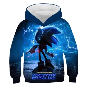 Drenge Hoodie Sweatshirt Sonic the Hedgehog Hættetrøjer Til Teen Piger, Tøj Baby Drenge Efterår og Vinter Sonic Hoodie Overlegen Kvalitet