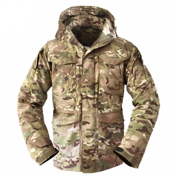 M65 UK, US Army Tøj Udendørs Taktiske Vindjakke Mænd, Vinter, Efterår Vandtæt Pels Hættetrøje Militære Område Jakke