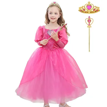 Pigerne Lille Havfrue Prinsesse Ariel Kjole Op Kjoler Børn Fancy Kjole Rollespil Kostume Fødselsdag Bryllup Blomst Pige