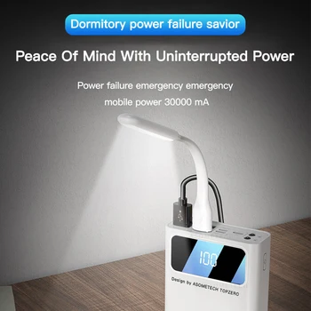 Power Bank 30000mAh Til iPhone 5 5s 6 7 8 Plus 11 XR 12 Xiaomi LED Digitalt Display Powerbank Ekstern Batteri at Oplade Telefonen