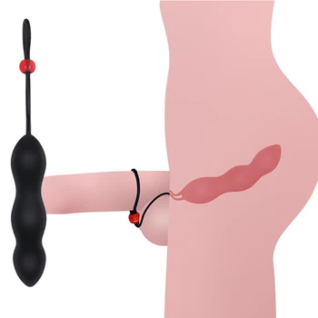Nye silicone lås fine træk perler G-punkt baggård for mænd og kvinder med anal plug anal sex Forsinkelse, voksen sex legetøj til mænd
