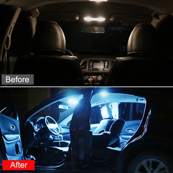 7Pcs LED Pærer Bil indvendigt lys-Kit Til Toyota Corolla E170 E160-2017 2018 Dome Læsning-Spejl Makeup-Lys Kuffert Lamper