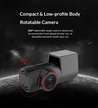 SAMEUO bil dvr usb-kamera for android triple dash cam dobbelt hd 1080p forreste og bageste video-optager wifi 1080P 24 timer i døgnet, Parkering Skærm