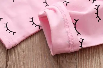 Kids Baby Piger Tøj Sæt 2020 Sommeren Læber T-shirt+Eyelash Pink Bukser 2STK lille Barn Spædbarn Baby Pige Tøj, Udstyr, 3M/6M-5T