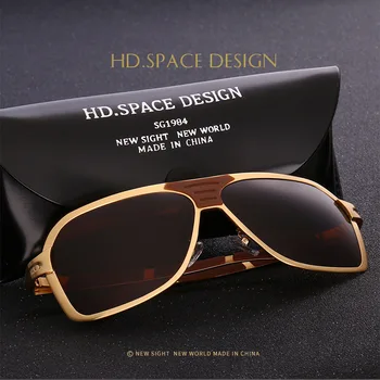 HD.plads Brand Designer Polariserede Solbriller Mænd Classic HD Goggle Mænd Integrerede Briller solbriller UV400 LD112