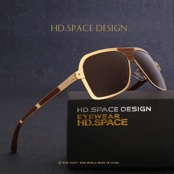 HD.plads Brand Designer Polariserede Solbriller Mænd Classic HD Goggle Mænd Integrerede Briller solbriller UV400 LD112