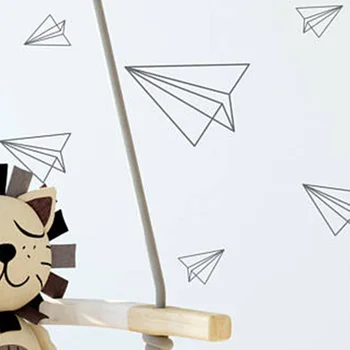 Papir Flyvemaskine, Vægoverføringsbilleder Origami Wall Stickers Til Børneværelset Soveværelse Børneværelse Hjem Dekoration Væg Kunst Vægmaleri L290