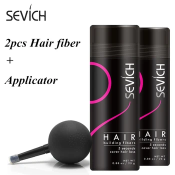 Et sæt 3stk hårtab Produkt 2stk hårpleje Fiber + 1stk Hair Spray Pumpe Applikator Paryk Tykkere Hår Vækst Keratin Fiber
