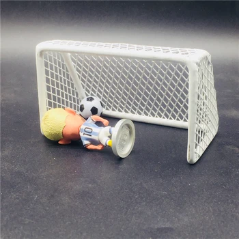 Soccerwe Mini-Mål 7*11 cm Størrelse Metal Hvid Maling til Fodbold Dukker 6,5 cm Højde Dekorationer Argentina Messi Figur som Gave