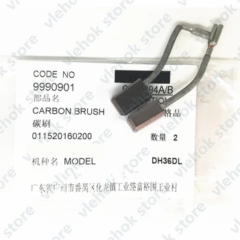 Original Carbon Børste til HITACHI 999090 9990901 DH36DL DH36DAL DH25DL DH25DAL DH24DVA DH24DV el-Værktøj, Tilbehør