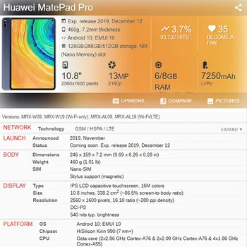 Hårdt PC + Soft TPU-Dual Layer Stødsikkert Shell Tablet etui Til Huawei MatePad Pro 10.8 tommer Tablet Tilfælde +film Pen