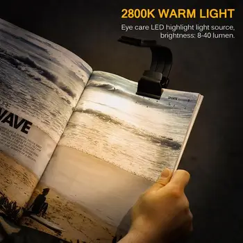 Bærbare LED at Læse Bogen Lys Med Aftagelig Fleksibel Klip USB-Genopladelige Lampe Til Kindle/e-bogs Læsere E-læs Bogen Lys