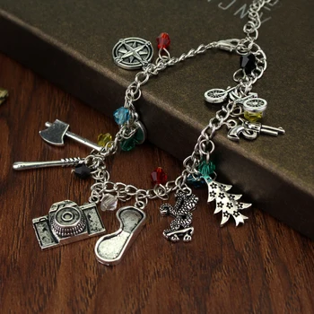 Engros FREMMED TING charme armbånd fashion armbånd & Armbånd Krystal&Glas Perler Armbånd pistol,cykel,økse DIY Smykker