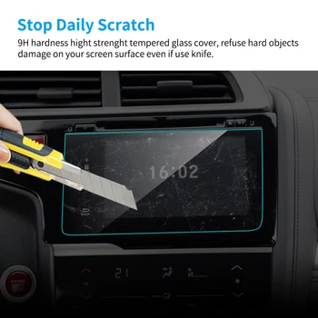 Bil GPS Navigation Screen Protector for Honda Accord Civic CRV Passer Jazz-Tv med Hærdet Glas Beskyttende Film Interiør Accessies