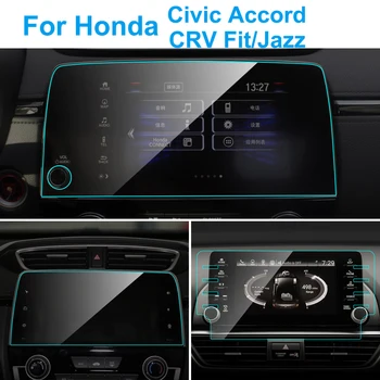 Bil GPS Navigation Screen Protector for Honda Accord Civic CRV Passer Jazz-Tv med Hærdet Glas Beskyttende Film Interiør Accessies