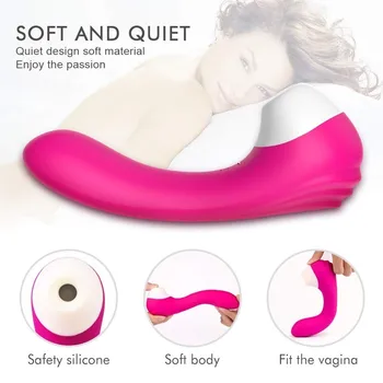 Klitoris Sugende Dildo Vibrator, Vandtæt G-Punktet, Klitoris Massager Til Kvinder Med 10 Suge - & 9 Vibrationer,Sex Legetøj Til Kvinder