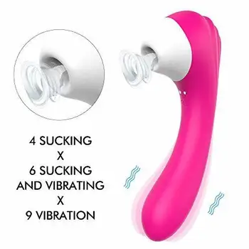 Klitoris Sugende Dildo Vibrator, Vandtæt G-Punktet, Klitoris Massager Til Kvinder Med 10 Suge - & 9 Vibrationer,Sex Legetøj Til Kvinder