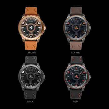 BOAMIGO luksus top mærke mænd, sports ure kreative mode afslappet quartz læder armbåndsur auto dato ur relogio masculino