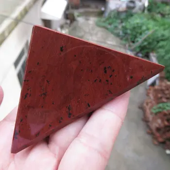 Nye Ankomst ! Naturlig Rød Obsidian Crystal Tetraeder Pyramide 4 Ansigter 6 Kanter 7cm Håndlavet Pyramide Reiki Healing 2019